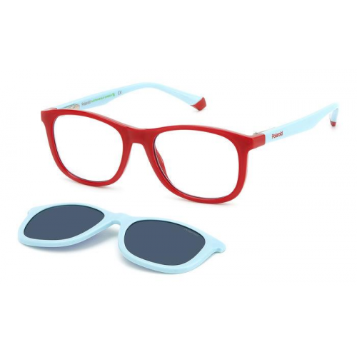 Brille  Polaroid Pld 8054/cs col. 4e3/c3 Junior Squadrata Rosso