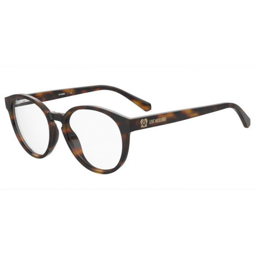 Brille  Moschino Mol626 col. 086 Damen Runden Havana