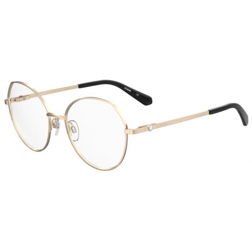 Brille  Moschino Mol634 col. 000 Donna Rotonda Oro rosa