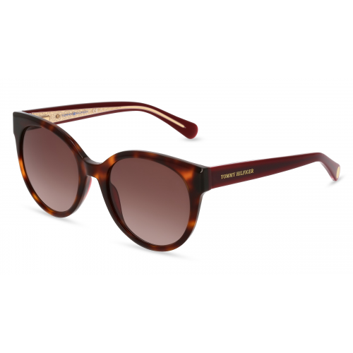 Tommy Hilfiger TH 1885/S Damen-Sonnenbrille Vollrand Butterfly Acetat-Gestell, braun