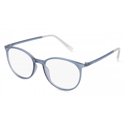 Esprit 33471 Damen-Brille inkl. Gläser Vollrand Rund Kunststoff-Gestell 51mm/17mm/140mm, blau