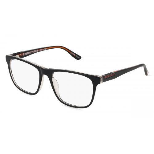 Superdry SDO 2014 Herren-Brille inkl. Gläser Vollrand Eckig Kunststoff-Gestell 53mm/17mm/145mm, schwarz