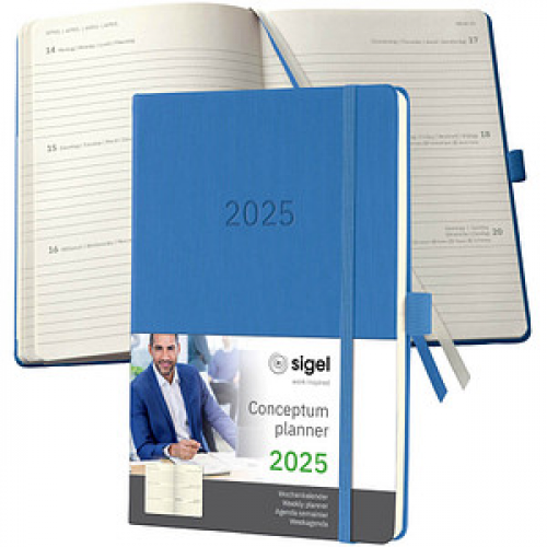 SIGEL Buchkalender Conceptum 2025 blau