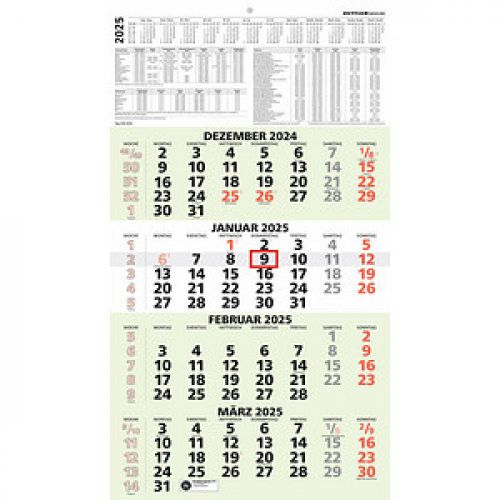 ZETTLER KALENDER 4-Monats-Wandkalender 2025