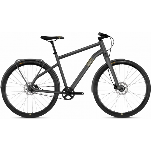 GHOST Square Urban Base, 2 Gang Nabenschaltung, Herrenfahrrad, Diamant, Modell 2021, 28 Zoll 47 cm urban gray / tan / night black