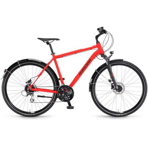 Winora Domingo 24 Sport, 24 Gang Kettenschaltung, Herrenfahrrad, Diamant, Modell 2022/2023, 28 Zoll 48 cm red matte