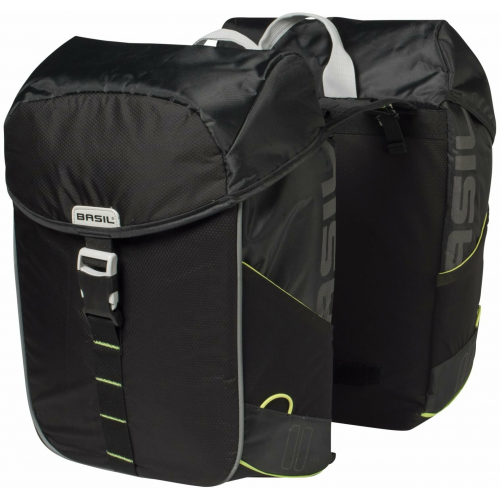 Basil Doppelpacktasche 34L black lime Miles Double Bag black lime