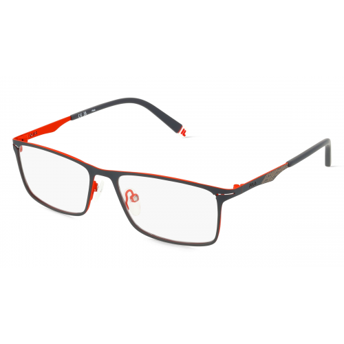 Fila FIAVFI122 Herren-Brille inkl. Gläser Vollrand Eckig Metall-Gestell 55mm/16mm/145mm, Rot