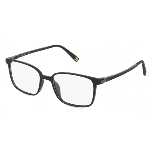 Fila FIAVFI489L Unisex-Brille inkl. Gläser Vollrand Eckig Kunststoff-Gestell 49mm/16mm/145mm, schwarz