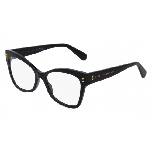 Stella McCartney SC50037I Damen-Brille inkl. Gläser Vollrand Butterfly Bio-Acetat-Gestell 55mm/17mm/140mm, schwarz