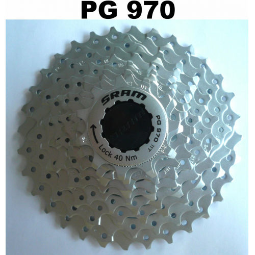 SRAM Kassette PG 970 11-32 9.f 11-32 Zähne, 9-fach silber