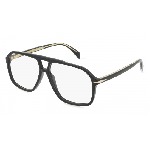 David Beckham DB 7018 Herren-Brille inkl. Gläser Vollrand Pilot Acetat-Gestell 56mm/13mm/145mm, schwarz