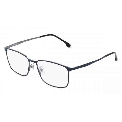 Carrera 8858 Herren-Brille inkl. Gläser Vollrand Eckig Titan-Gestell 56mm/17mm/145mm, blau