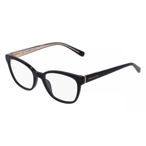 Tommy Hilfiger TH1840 Damen-Brille inkl. Gläser Vollrand Butterfly Acetat-Gestell 52mm/18mm/145mm, schwarz