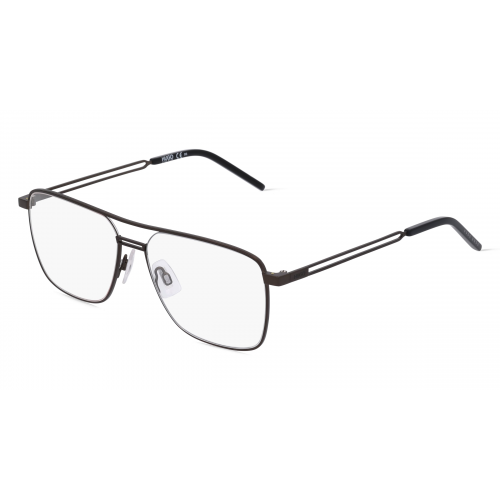 Hugo HG 1145 Herren-Brille inkl. Gläser Vollrand Browline Metall-Gestell 56mm/15mm/145mm, schwarz