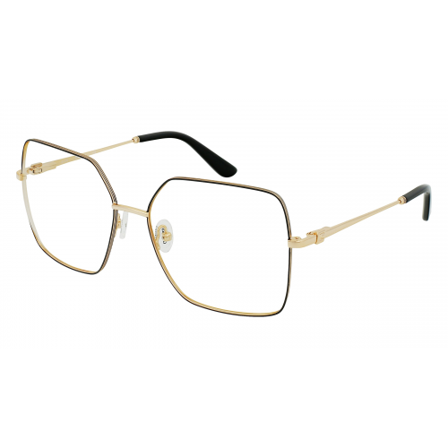 Guess GU2824 Unisex-Brille inkl. Gläser Vollrand Eckig Metall-Gestell 57mm/16mm/140mm, schwarz