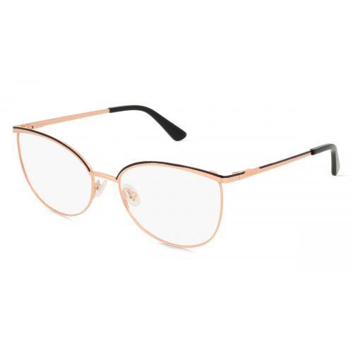 Guess GU2879 Unisex-Brille inkl. Gläser Vollrand Cateye Metall-Gestell 55mm/17mm/140mm, schwarz