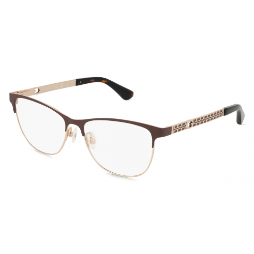 Guess GU2883 Damen-Brille inkl. Gläser Vollrand Eckig Metall-Gestell 53mm/14mm/140mm, Braun