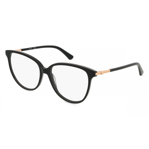 Guess GU2905 Unisex-Brille inkl. Gläser Vollrand Cateye Kunststoff-Gestell 55mm/15mm/140mm, schwarz