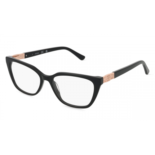 Guess GU2941 Damen-Brille inkl. Gläser Vollrand Eckig Acetat-Gestell 51mm/15mm/140mm, schwarz