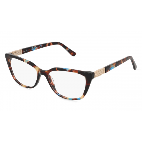 Guess GU2941 Damen-Brille inkl. Gläser Vollrand Eckig Acetat-Gestell 51mm/15mm/140mm, Havanna