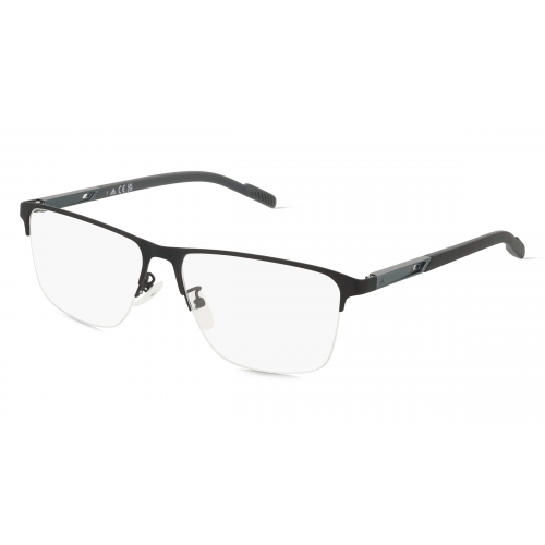 Adidas SP5048 Herren-Brille inkl. Gläser Vollrand Eckig Metall-Gestell 57mm/15mm/145mm, schwarz