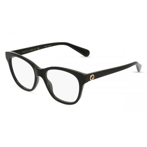 Gucci GG0923O Damen-Brille inkl. Gläser Vollrand Butterfly Kunststoff-Gestell 51mm/17mm/140mm, schwarz