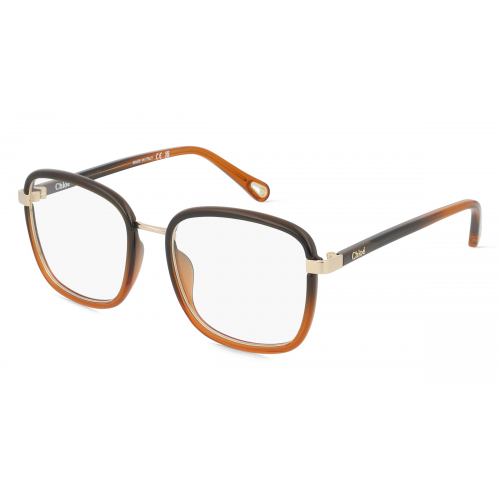 Chloé CH0034O Unisex-Brille inkl. Gläser Vollrand Eckig Acetat-Gestell 50mm/18mm/140mm, Schwarz