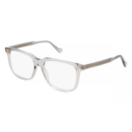 Gucci GG0737O Unisex-Brille inkl. Gläser Vollrand Eckig Kunststoff-Gestell 56mm/18mm/150mm, Transparent