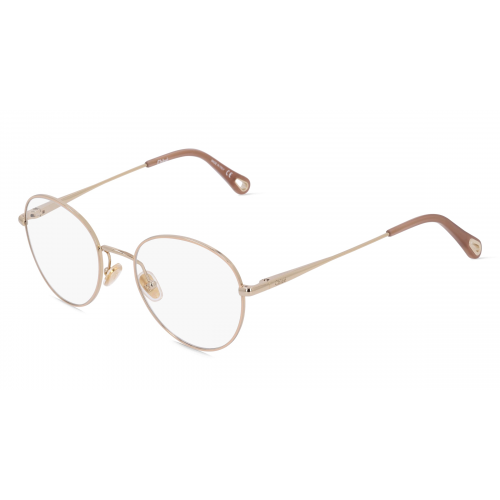 Chloé CH0021O Unisex-Brille inkl. Gläser Vollrand Panto Metall-Gestell 50mm/19mm/140mm, gelb