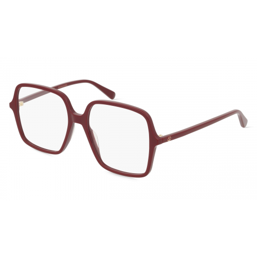 Gucci GG1003O Unisex-Brille inkl. Gläser Vollrand Eckig Kunststoff-Gestell 53mm/16mm/140mm, Rot