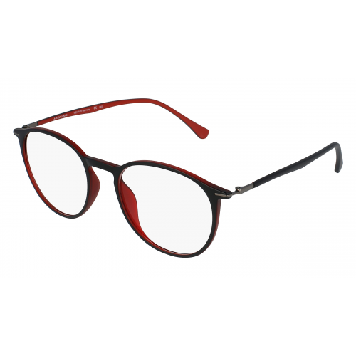 Jaguar 6808 Herren-Brille inkl. Gläser Vollrand Rund Kunststoff-Gestell 51mm/19mm/140mm, Schwarz