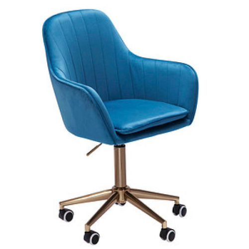 AMSTYLE Bürostuhl, SPM1.432 Stoff blau, Gestell gold