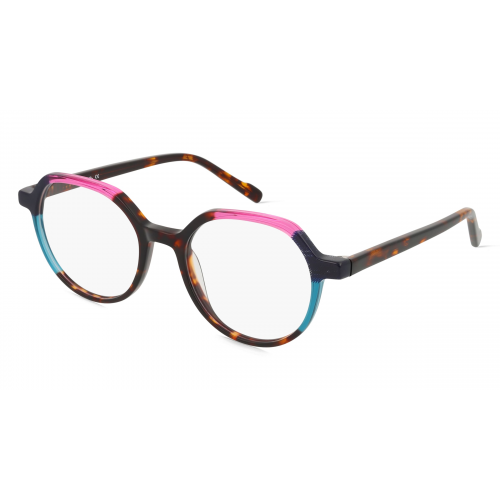 Comma 70164 Damen-Brille inkl. Gläser Vollrand Rund Kunststoff-Gestell 50mm/18mm/145mm, Havanna