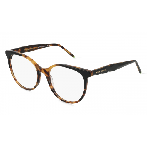 Scotch & Soda SS 3031 Damen-Brille inkl. Gläser Vollrand Butterfly Acetat-Gestell 51mm/17mm/145mm, schwarz