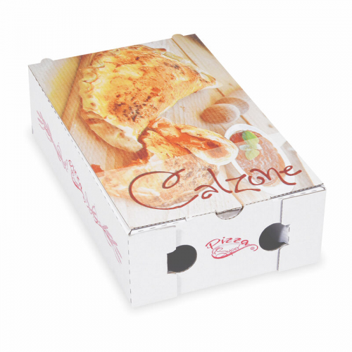 Pizzakarton CALZONE mit neutralem Motiv, 27 x 16,5 x 7,5 cm, 100 Stk.