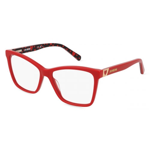 Moschino MOL586 Damen-Brille inkl. Gläser Vollrand Eckig Acetat-Gestell 54mm/15mm/140mm, rot