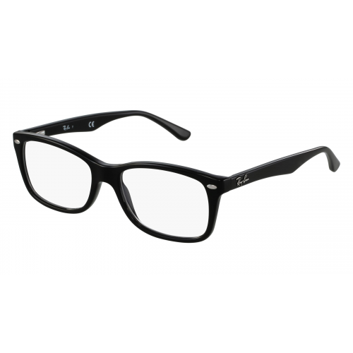 Ray-Ban RB5228 Unisex-Brille inkl. Gläser Vollrand Eckig Kunststoff-Gestell 50mm/17mm/140mm, schwarz