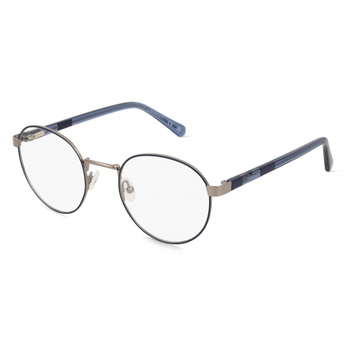 Gant GA3279 Herren-Brille inkl. Gläser Vollrand Rund Metall-Gestell 50mm/21mm/145mm, blau