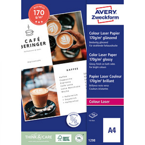 AVERY Zweckform Fotopapier 1298 DIN A4 glänzend 170 g/qm 150 Blatt