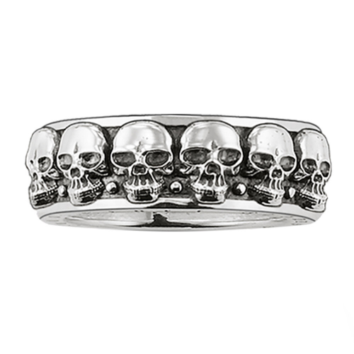 Thomas Sabo TR1878-001-12 Silber-Ring Totenköpfe