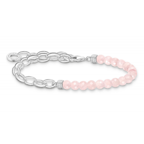 Thomas Sabo A2098-034-9-L17 Armband für Charms Silber und Rosafarbene Beads