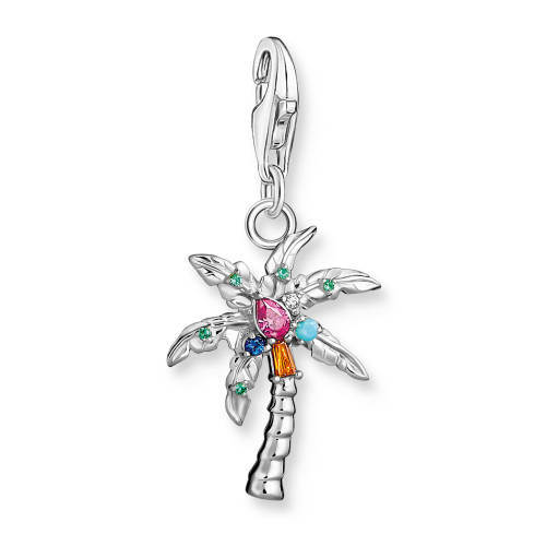 Thomas Sabo 1932-342-7 Charm-Anhänger Bunte Palme Silber