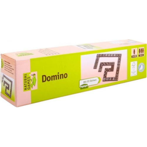 Natural Games Domino in Holzbox, 55 Steine