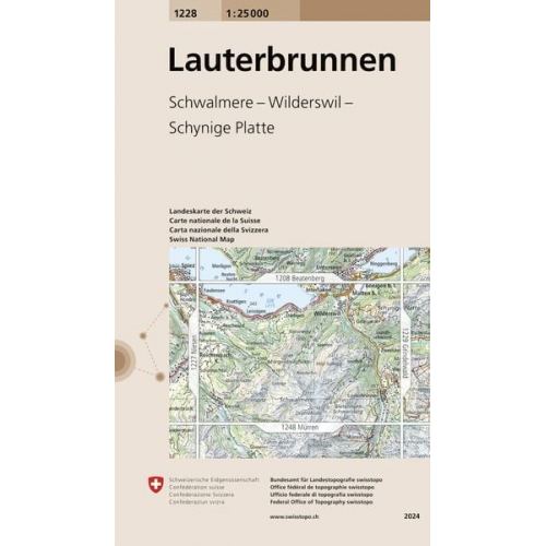 Swisstopo 1 : 25 000 Lauterbrunnen