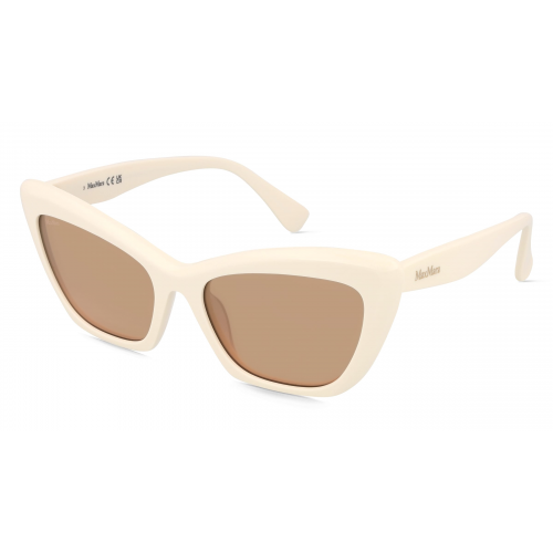 Max Mara MM0063 Damen-Sonnenbrille Vollrand Cateye Acetat-Gestell, weiß