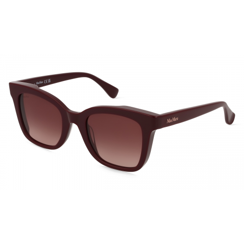 Max Mara MM0067 Damen-Sonnenbrille Vollrand Eckig Acetat-Gestell, rot