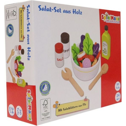 Spielmaus Küche Salat-Set aus Holz, 30 Teile