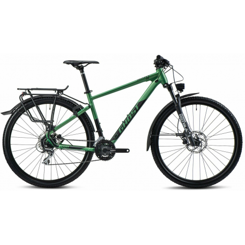 GHOST Kato EQ 27.5 AL, 24 Gang Kettenschaltung, Herrenfahrrad, Diamant, Modell 2024, 27,5 Zoll 40 cm met. kaki/black - matt