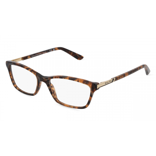 Ralph RA7044 Damen-Brille inkl. Gläser Vollrand Cateye Acetat-Gestell 50mm/16mm/135mm, Havanna